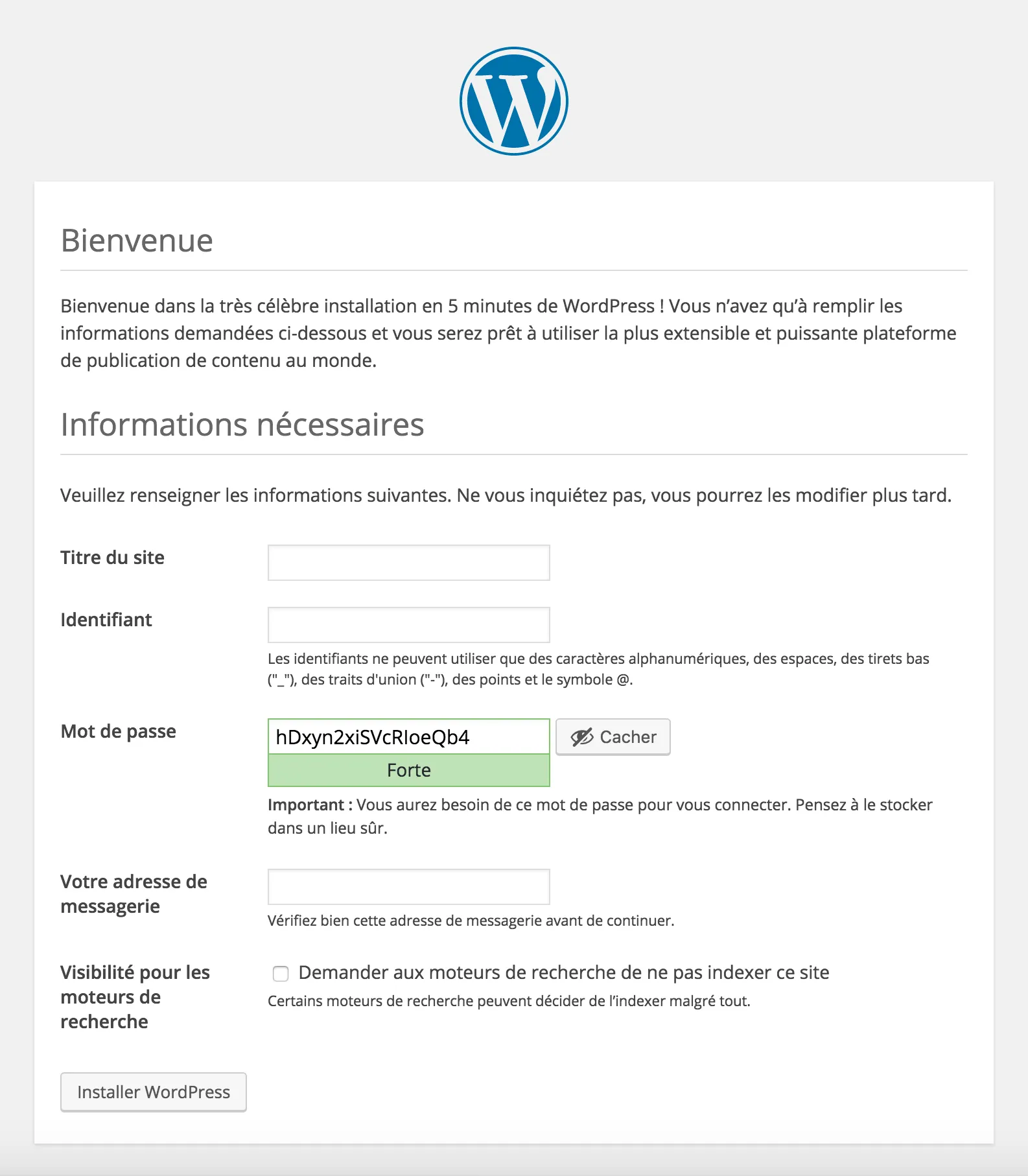 Réglages WordPress